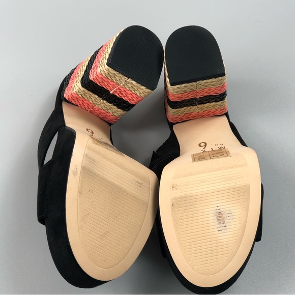 Mix No.6 Logahn Platform Suede Open Toe Mule Shoe Size 7 - Picture 11 of 13